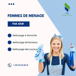 FEMME DE MENAGE PAR JOUR A SIDI EL BECHIR