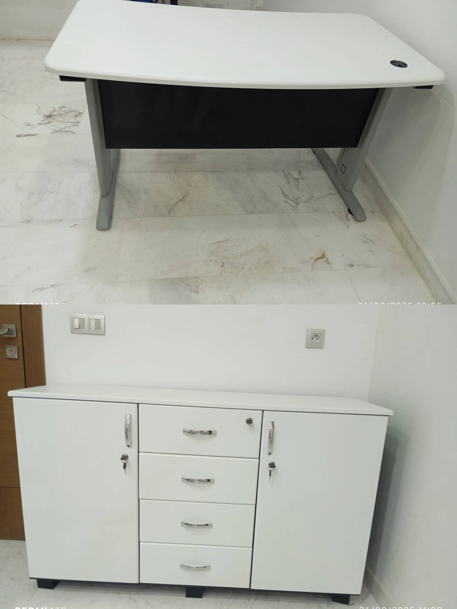 A VENDRE 3 BUREAUX ET COMMODE DE RANGEMENT