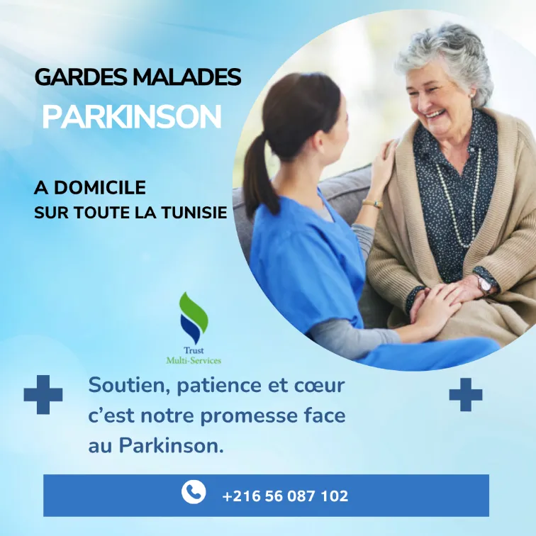 GARDES MALADES DE PARKINSON A DOMICILE  À BORJ TOUIL