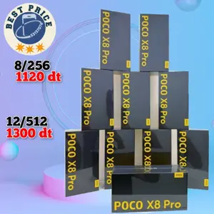 Poco X8 pro 5G Cacheté paquet fermé #Validé✔️
➖8/256 =1120  dt
➖ 12/512 =1300 dt