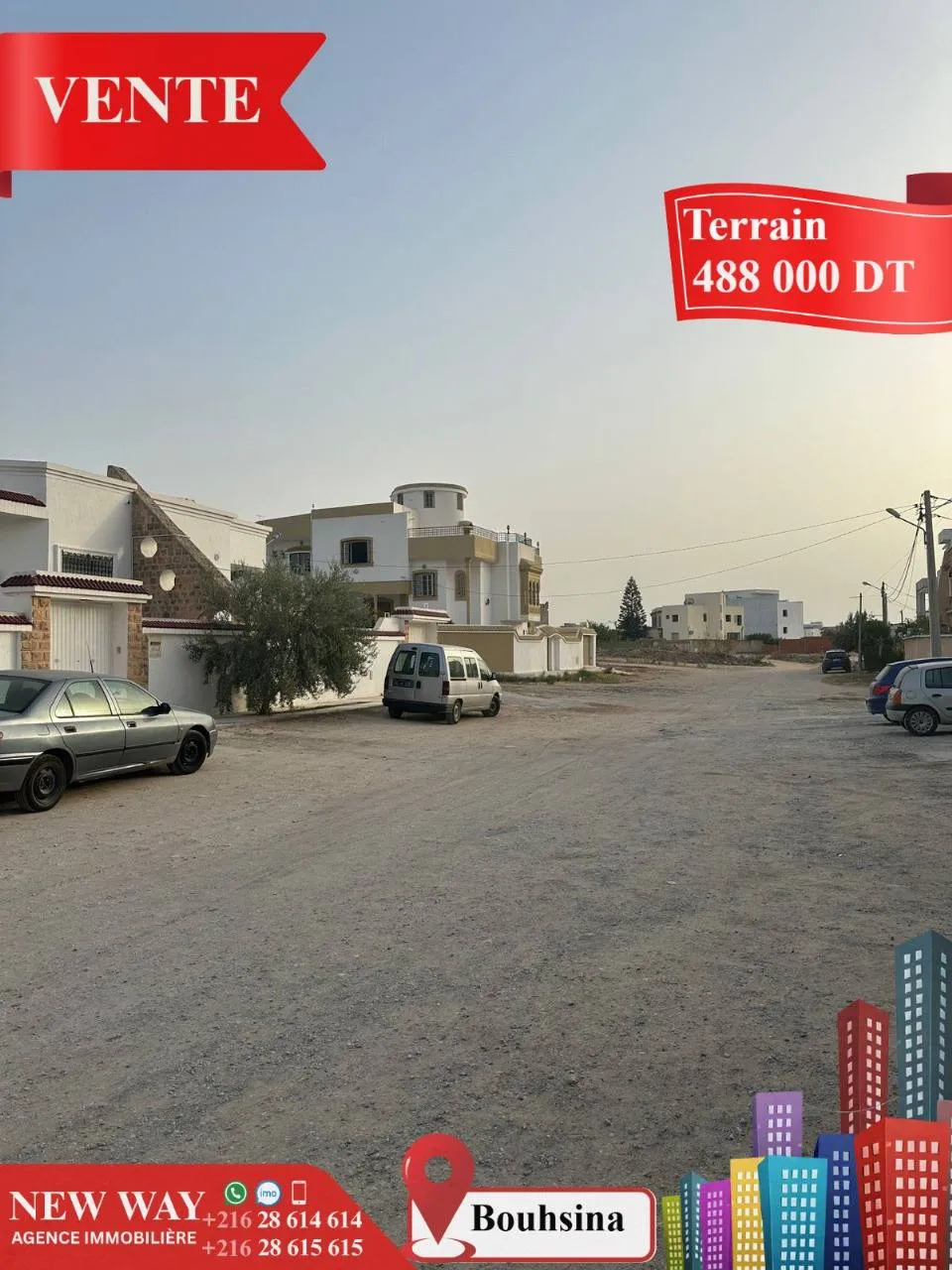 Terrain Fait l'angle à Bouhsina, dans un Quartier Résidentiel