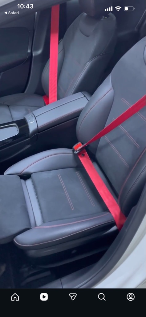 Kit ceinture sécurités en rouge 