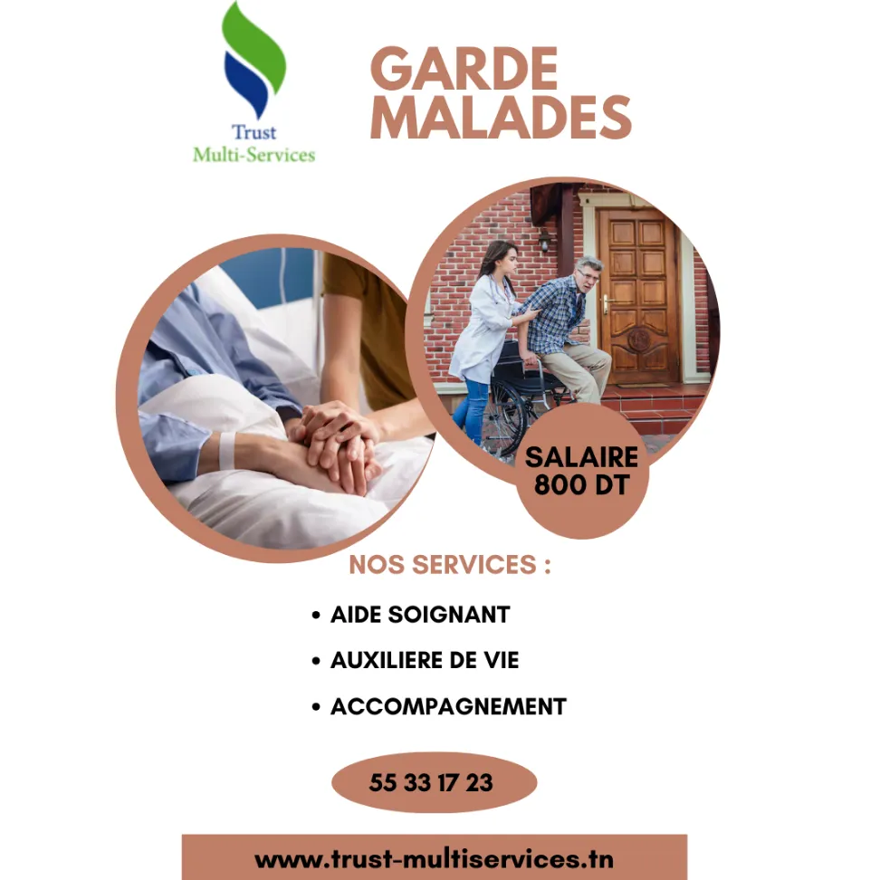 GARDES MALADES PAR MOIS A TUNIS