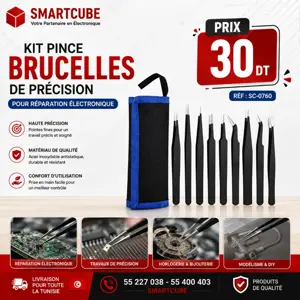  Kit Pince Brucelles de Précision 