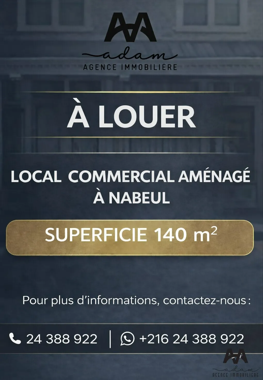 Local Commercial Centre-ville Nabeul