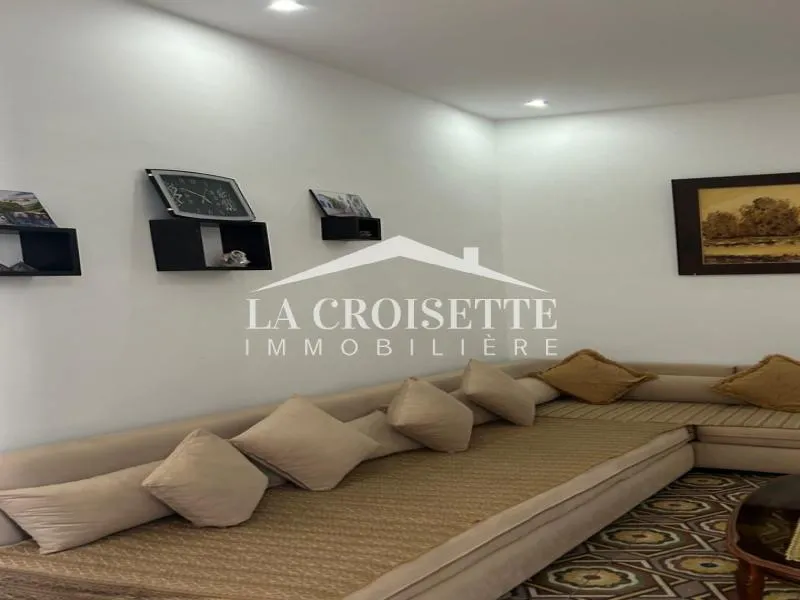 Rez-de-chaussée de villa s2 meublé avec terrasse à Sidi Bou Said MRCL0342