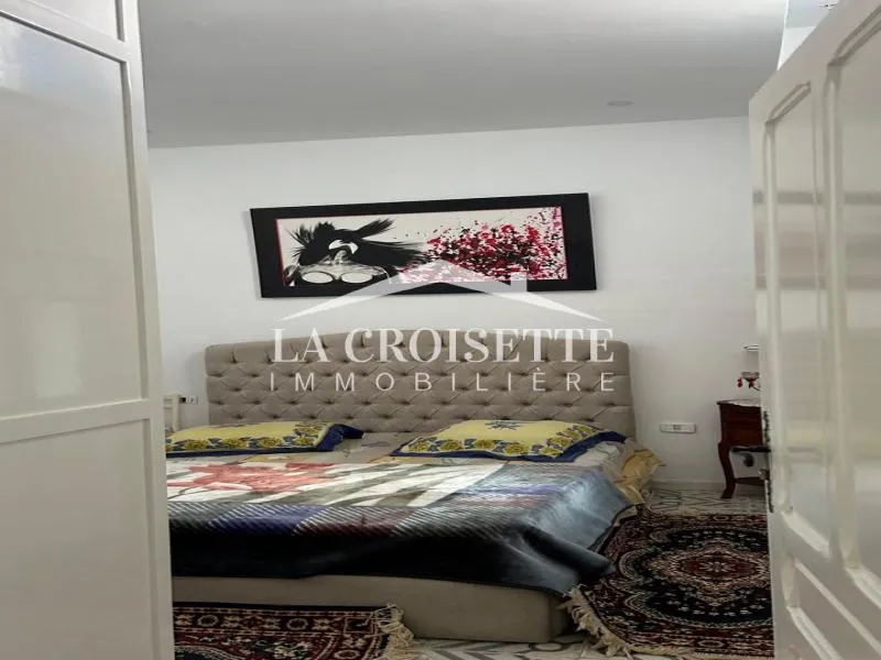 Rez-de-chaussée de villa s2 meublé avec terrasse à Sidi Bou Said MRCL0342