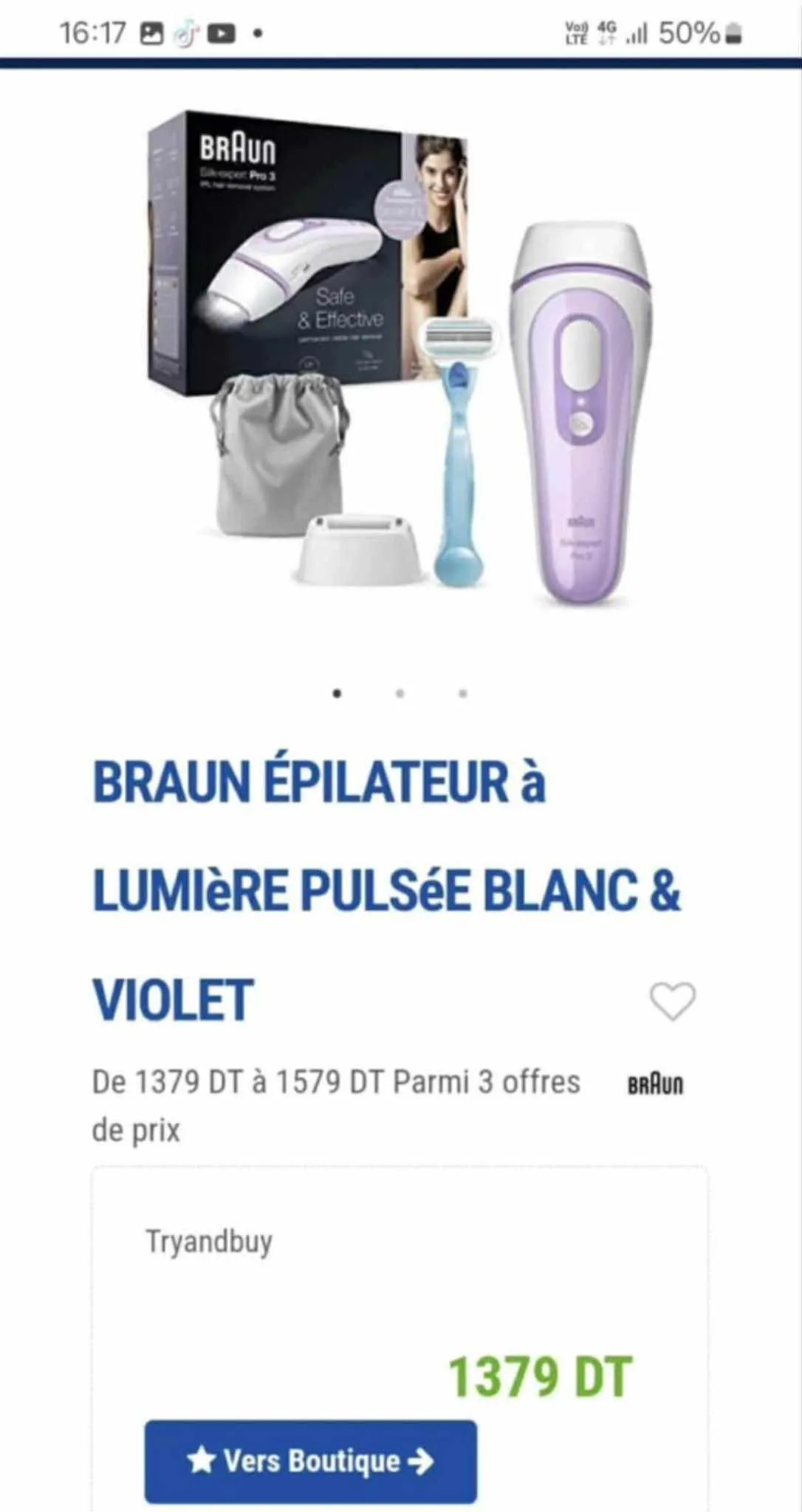 Appareille braun épilation