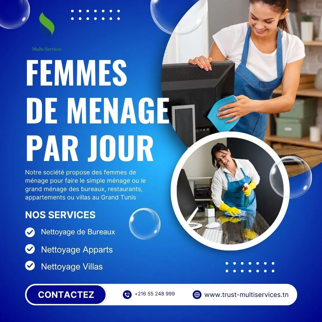 femme de ménage par jour en tunis