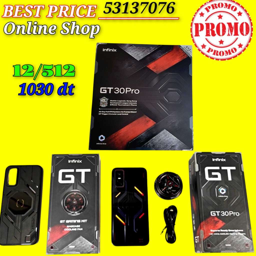Infinix GT 30 PRO 5G (12+12/512 ) Cacheté paquet fermé #Validé✔️