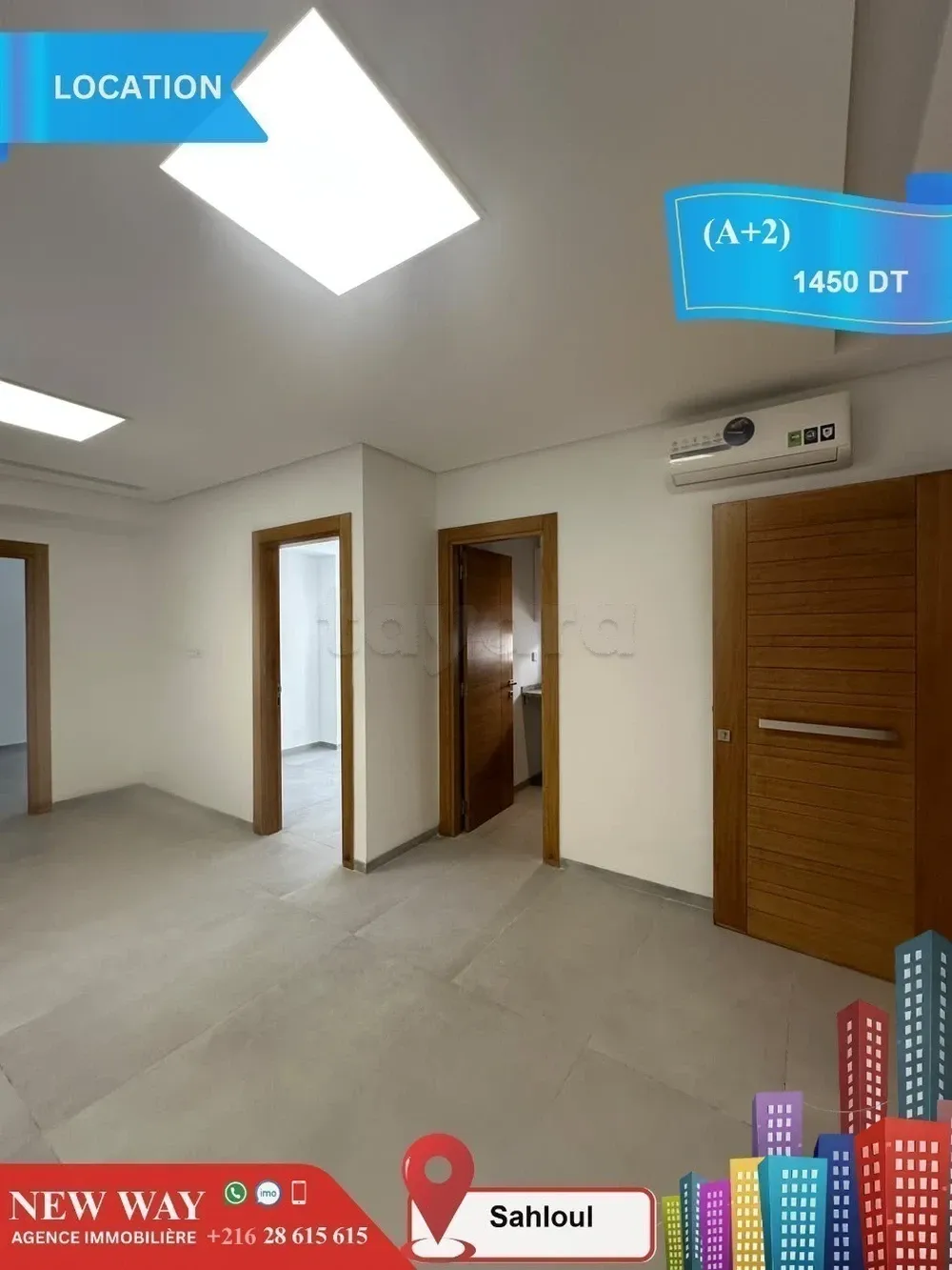 Bureau (A+2) à Sahloul sur l'Avenue principale Yasser Aarafet