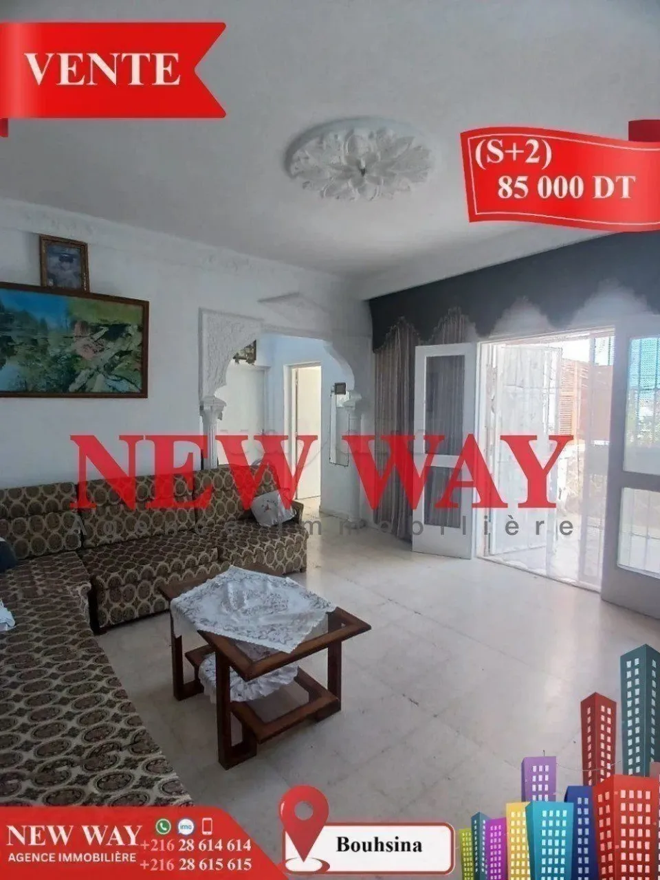 Appartement (S+2) à Bouhsina