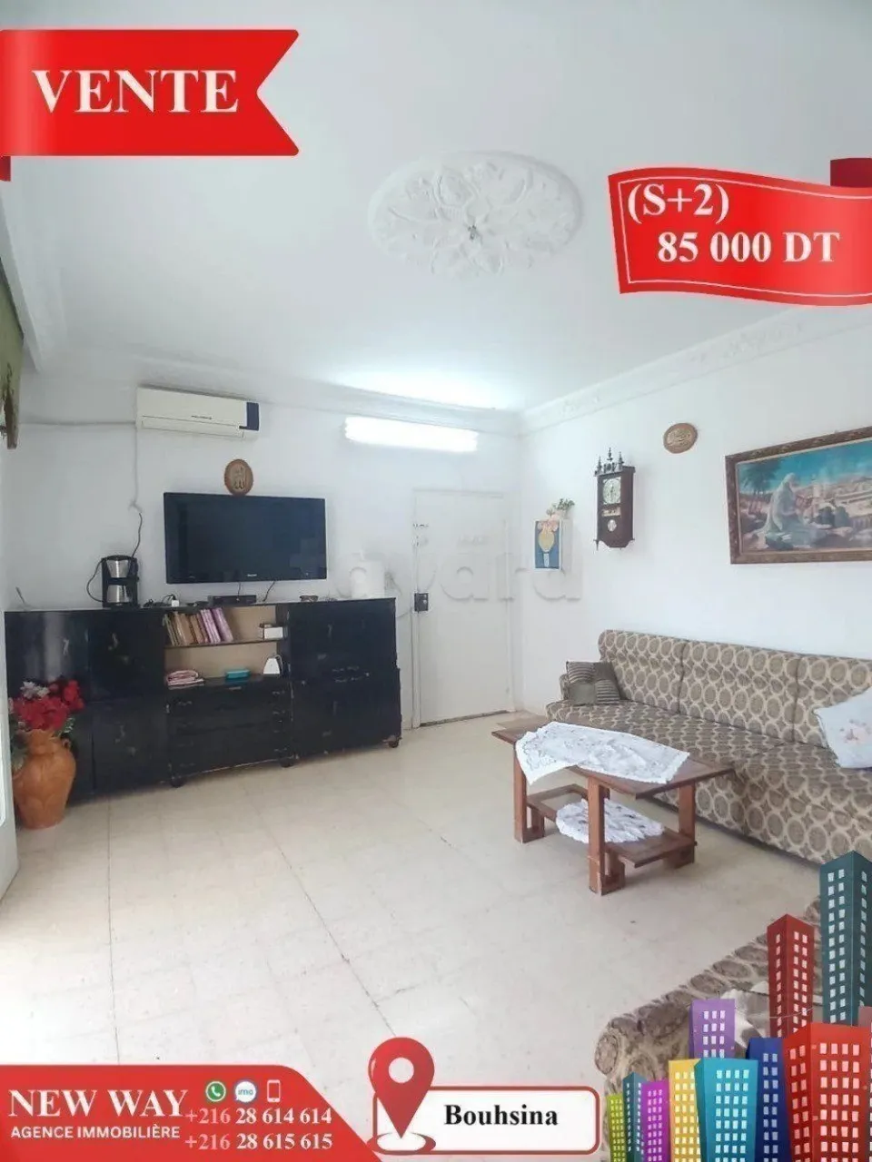 Appartement (S+2) à Bouhsina