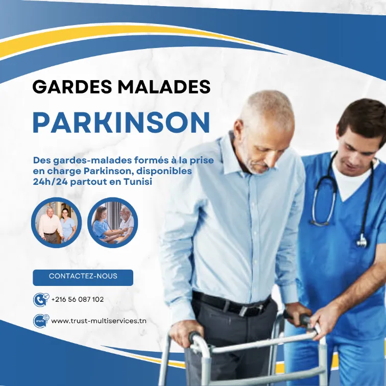GARDES MALADES DE PARKINSON A DOMICILE  À HAMMAM SOUSSE
