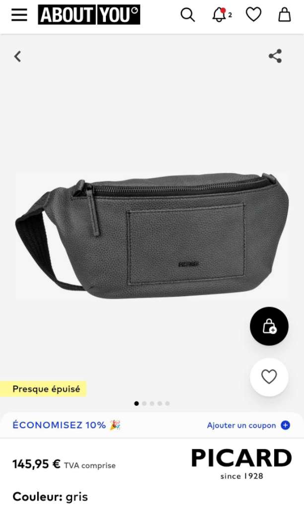 PICARD authentique en cuir véritable 