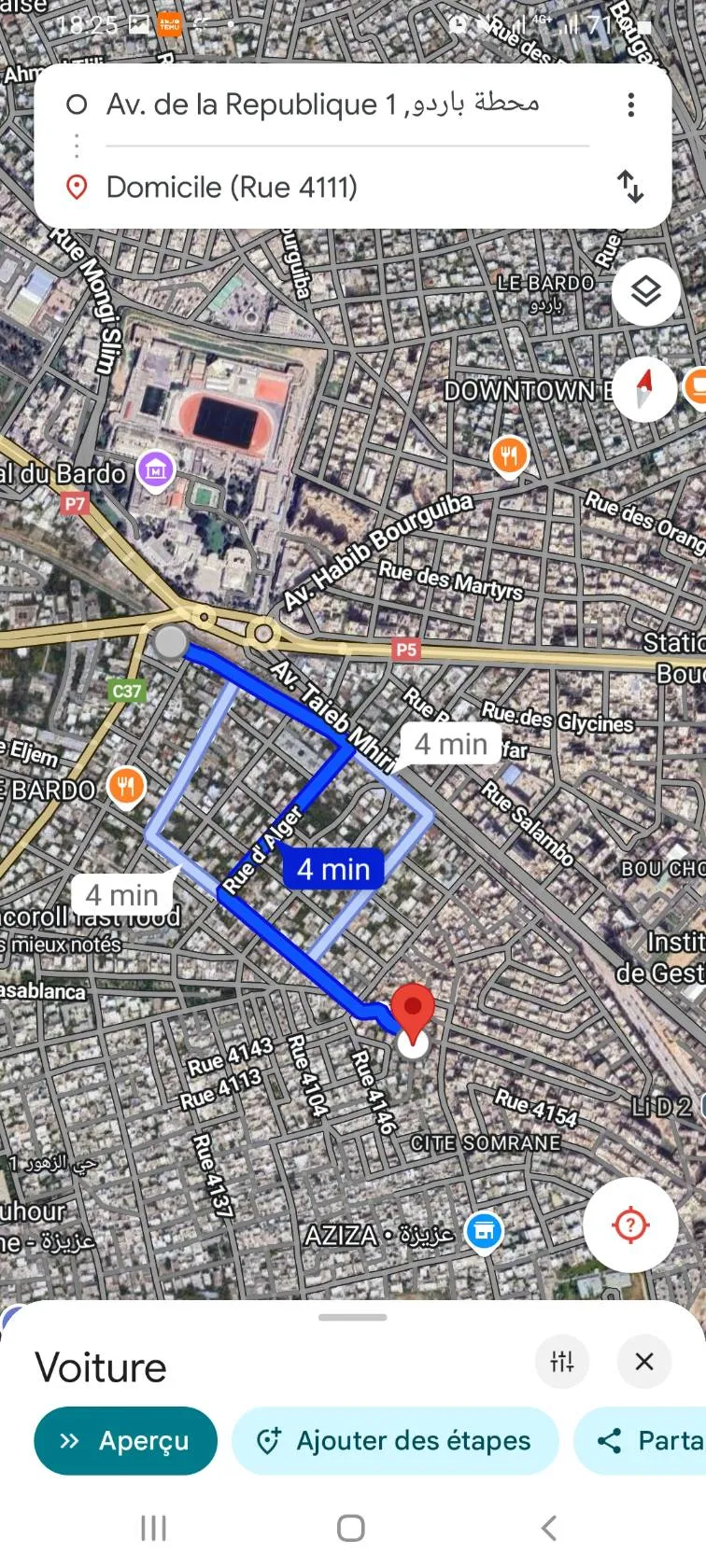 A louer pour les étudiants S+3 non meublée située a 10 minutes à pied de station metro bardo.