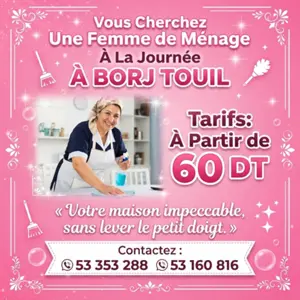 femme de menage a bourj touell
