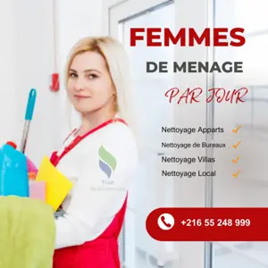 femme de ménage par jour en tunis 