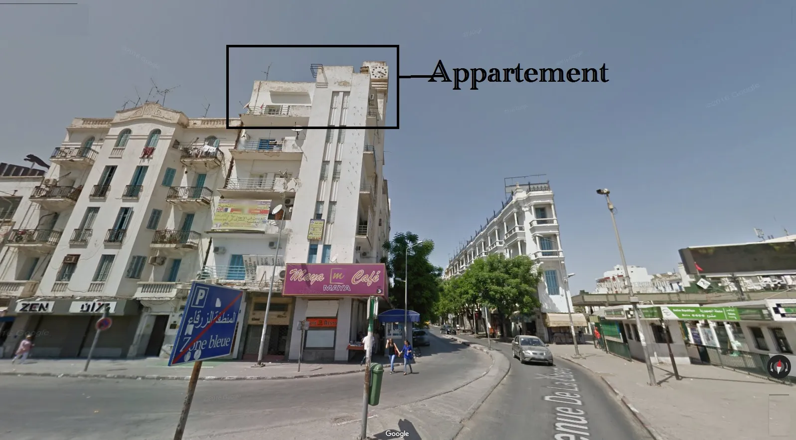 Appartement à louer au centre ville de Tunis (S + 3) belle emplacement