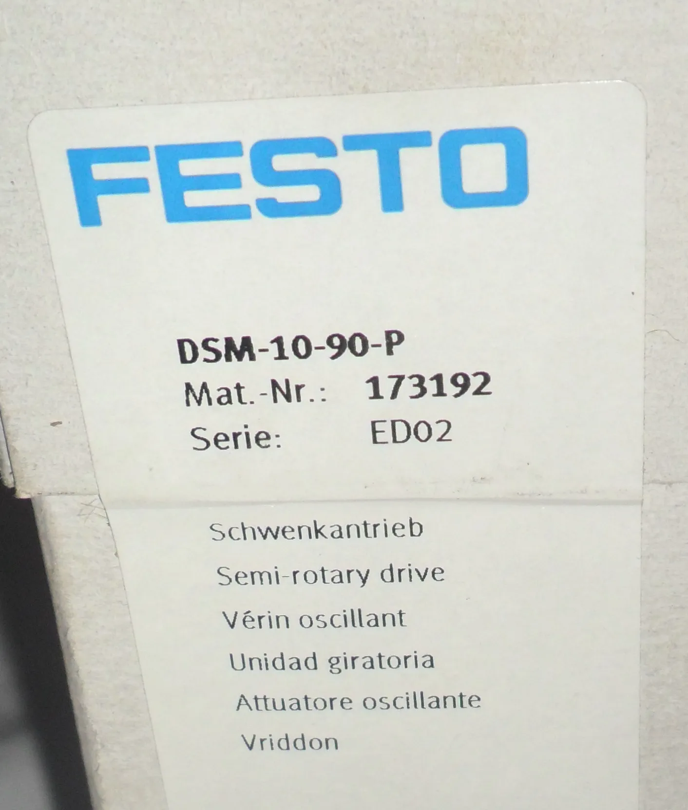 FESTO (vérins, capteur, filtres, connecteurs ...)