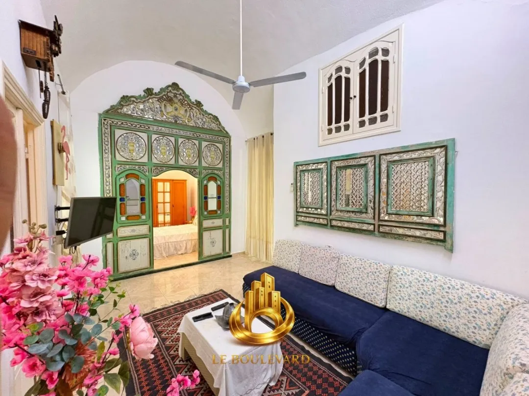 Location Annuelle : Maisonnette S+2 Style Arabesque à Jasmin, Nabeul