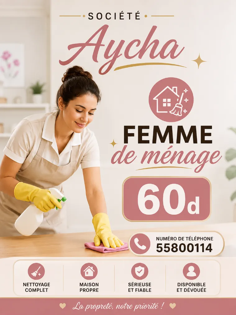 Femme de ménage par jour 