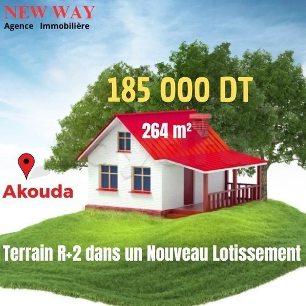 Terrain à Akouda dans un Nouveau Lotissement