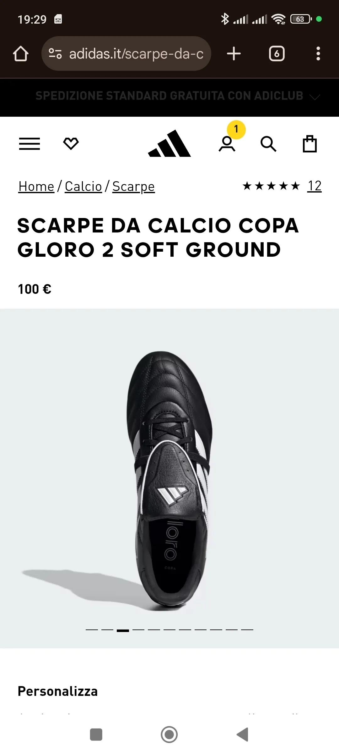 Adidas Original Copa gloro2 SG taille 42. 2/3.