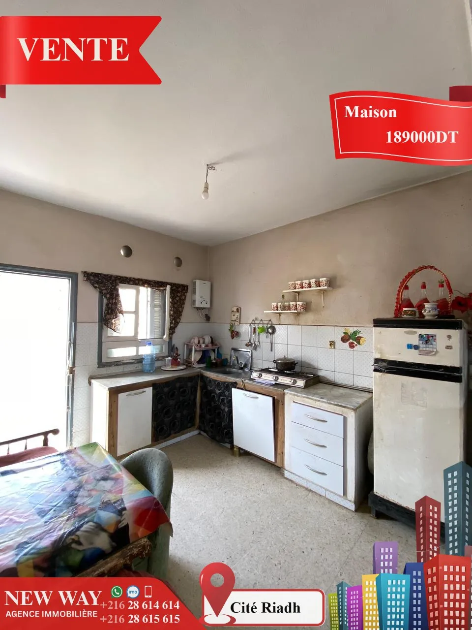 Maison de Plain Pied à Cité Riadh 5