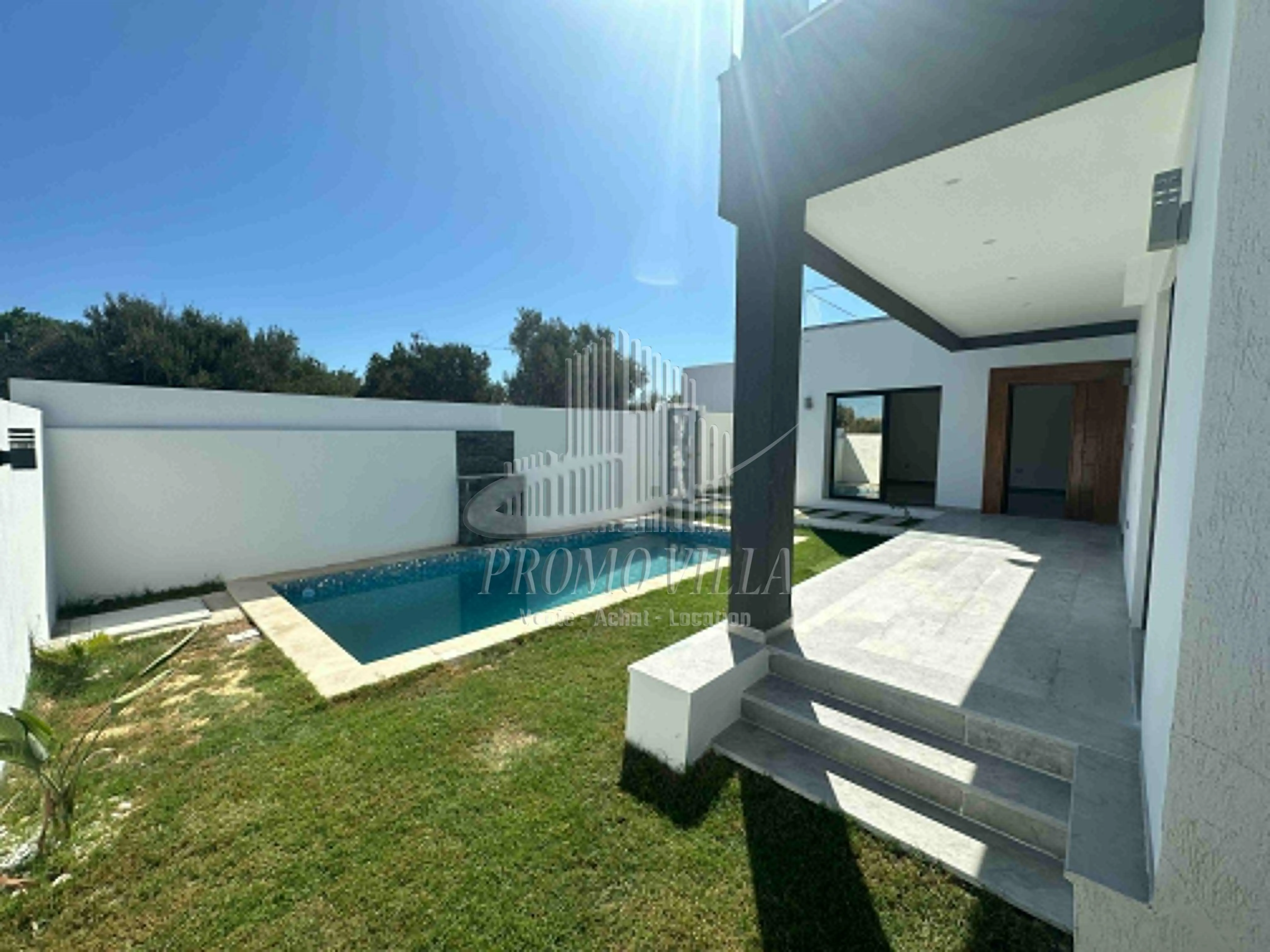 une belle villa avec piscine située à Hammamet.