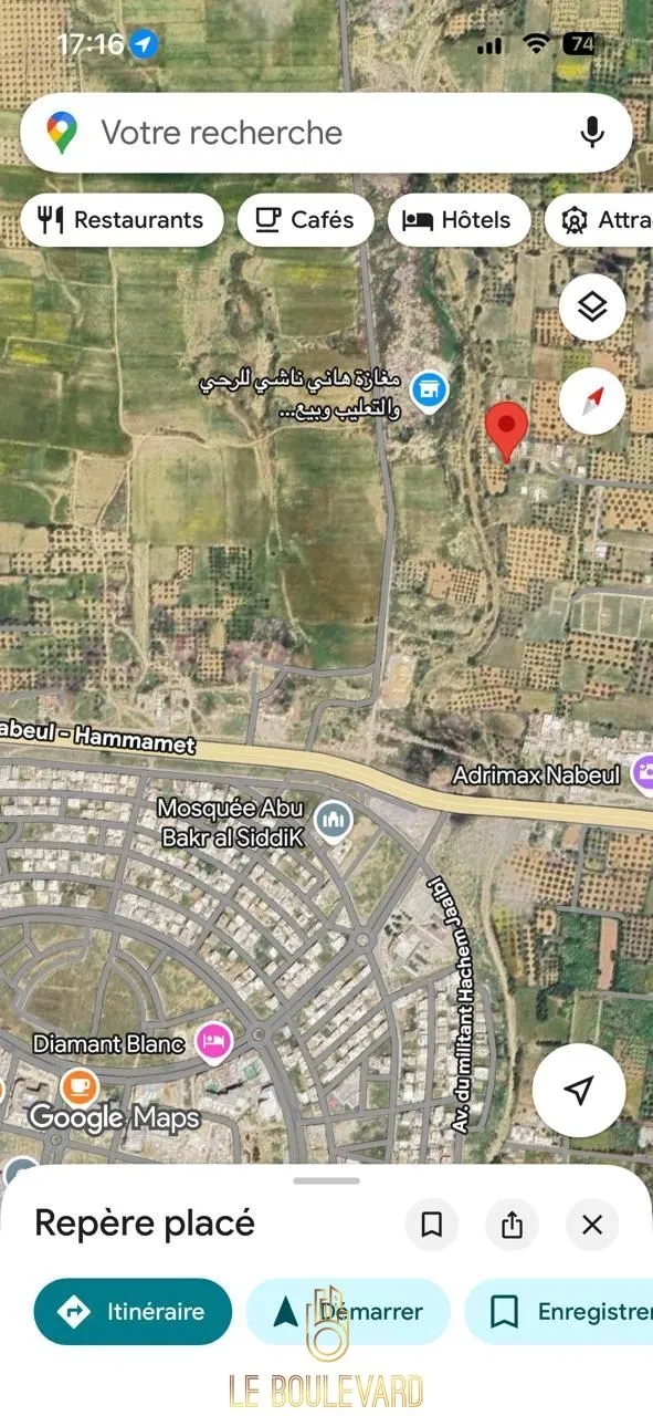 A vendre terrain avec structure à Ceinture Nabeul 