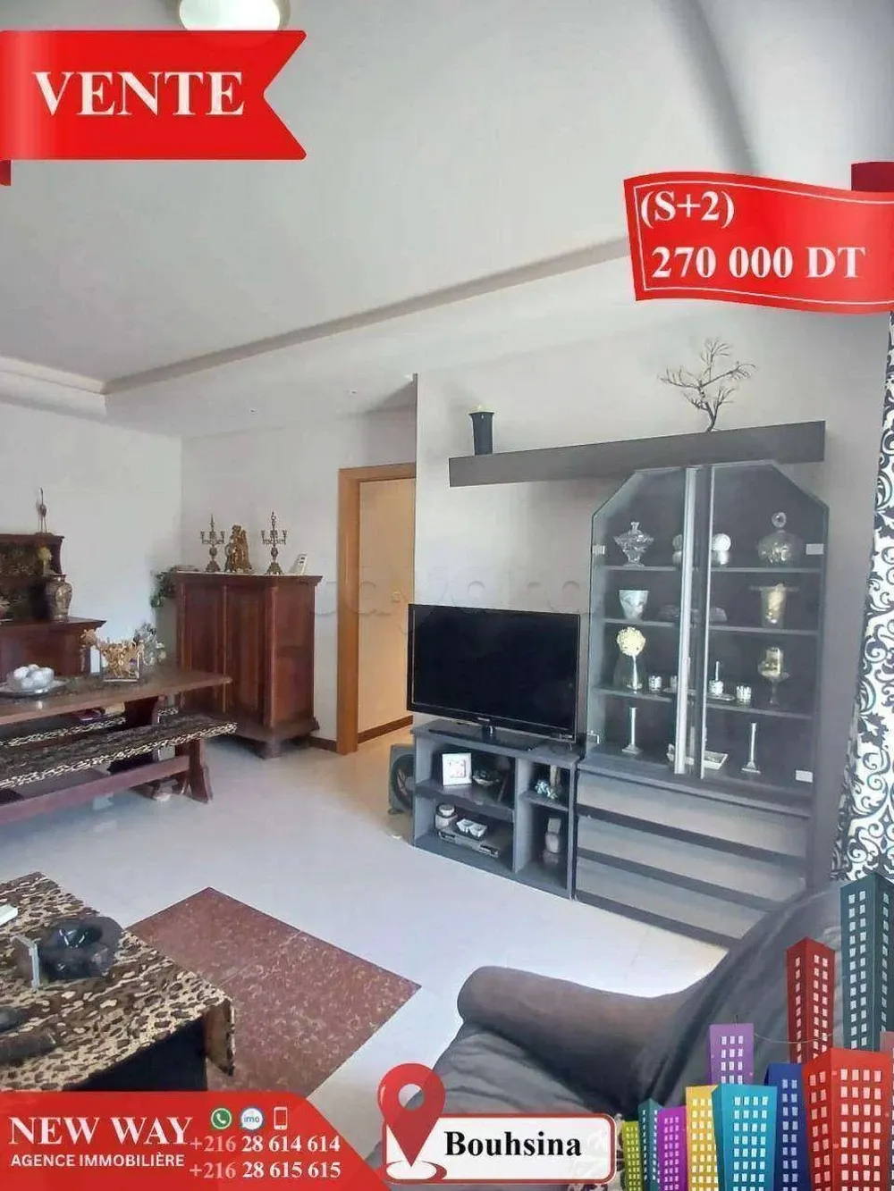 (S+2) à Bouhsina avec Place de Parking