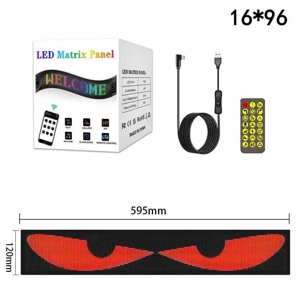 Panneau d'affichage LED Flexible 12 x 60 cm