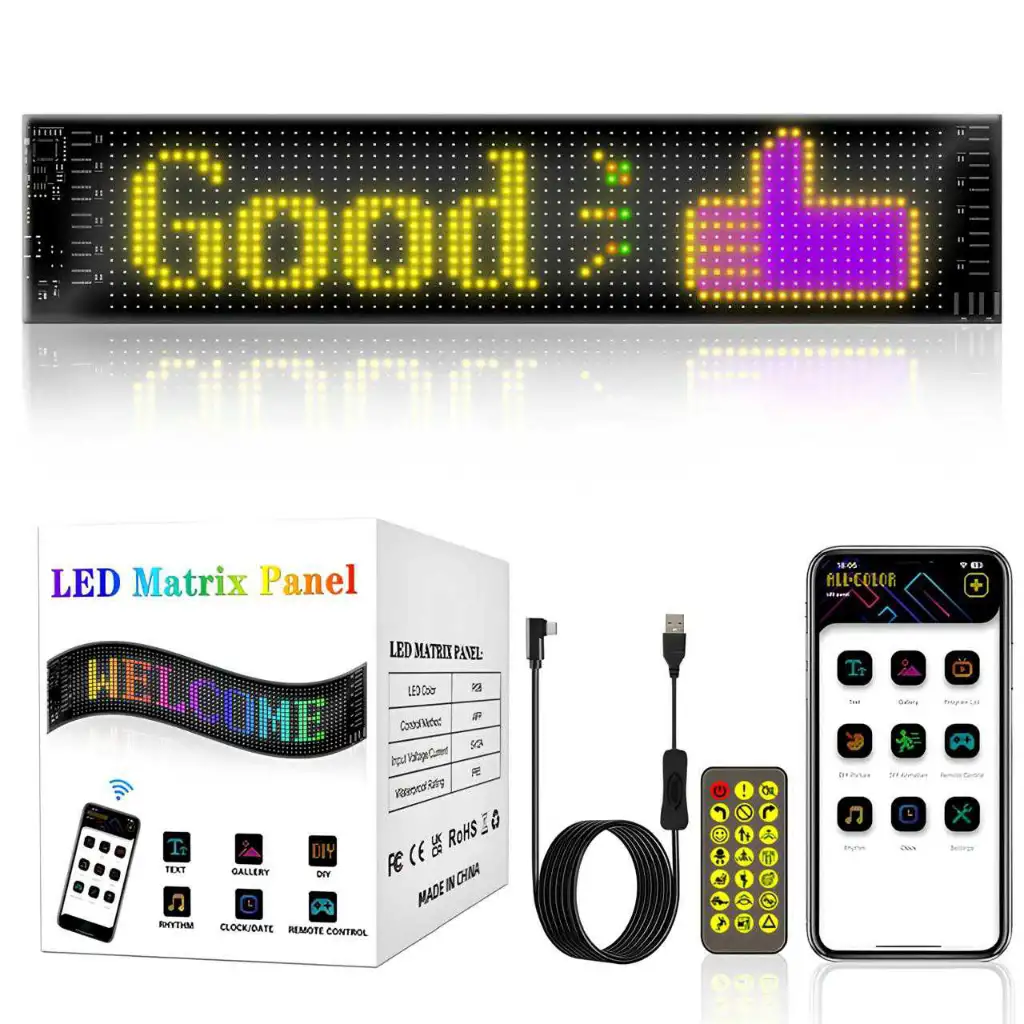 Panneau d'affichage LED Flexible 12 x 60 cm