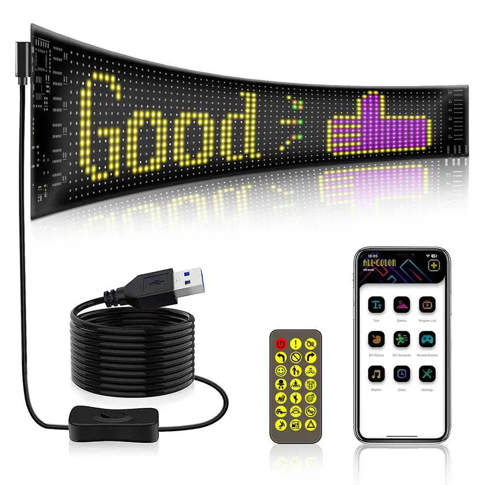 Panneau d'affichage LED Flexible 12 x 60 cm