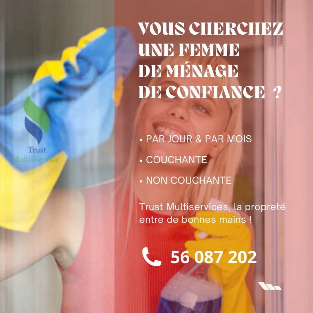 femme de ménage par jour à mhamdia