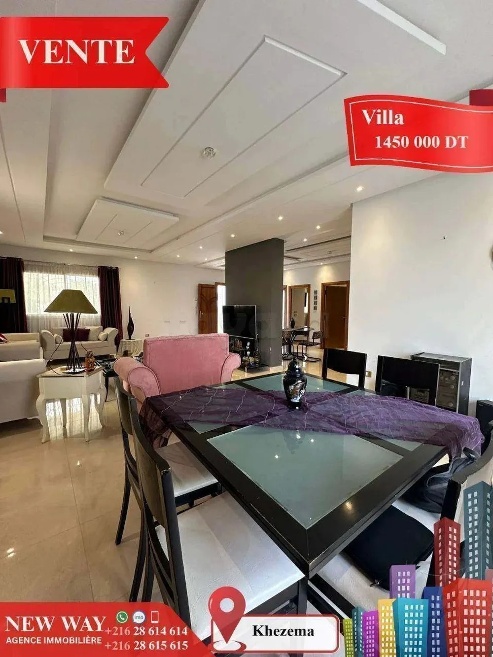 Villa à Khezema ouest , dans un quartier résidentiel