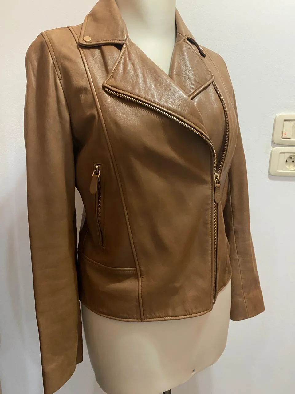 Veste en cuir Massimo Dutti