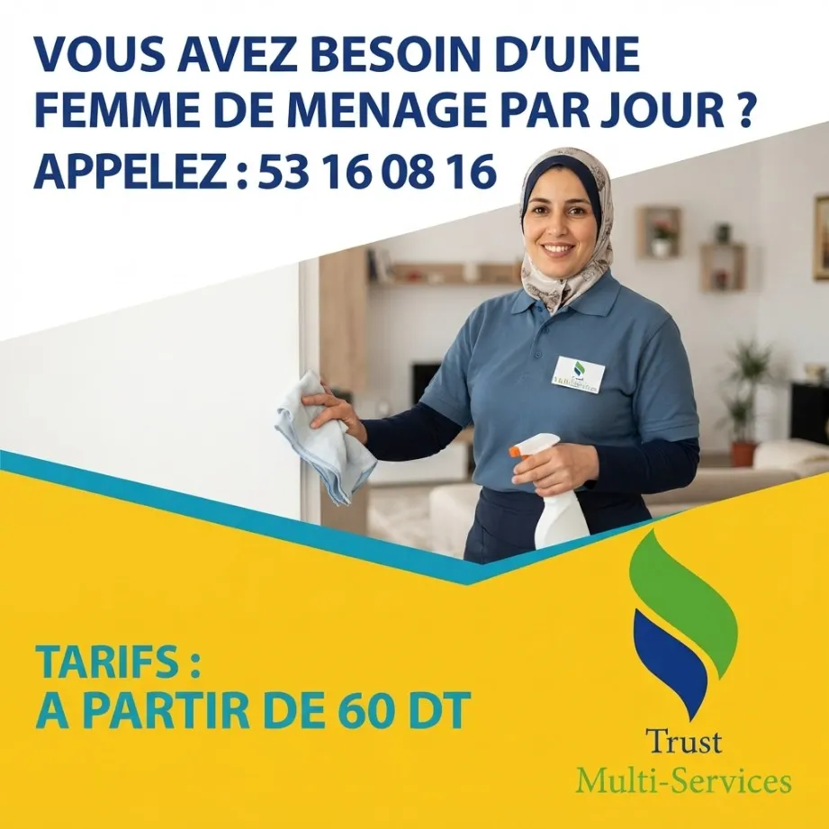 femme de menage par jour a sidi daoud
