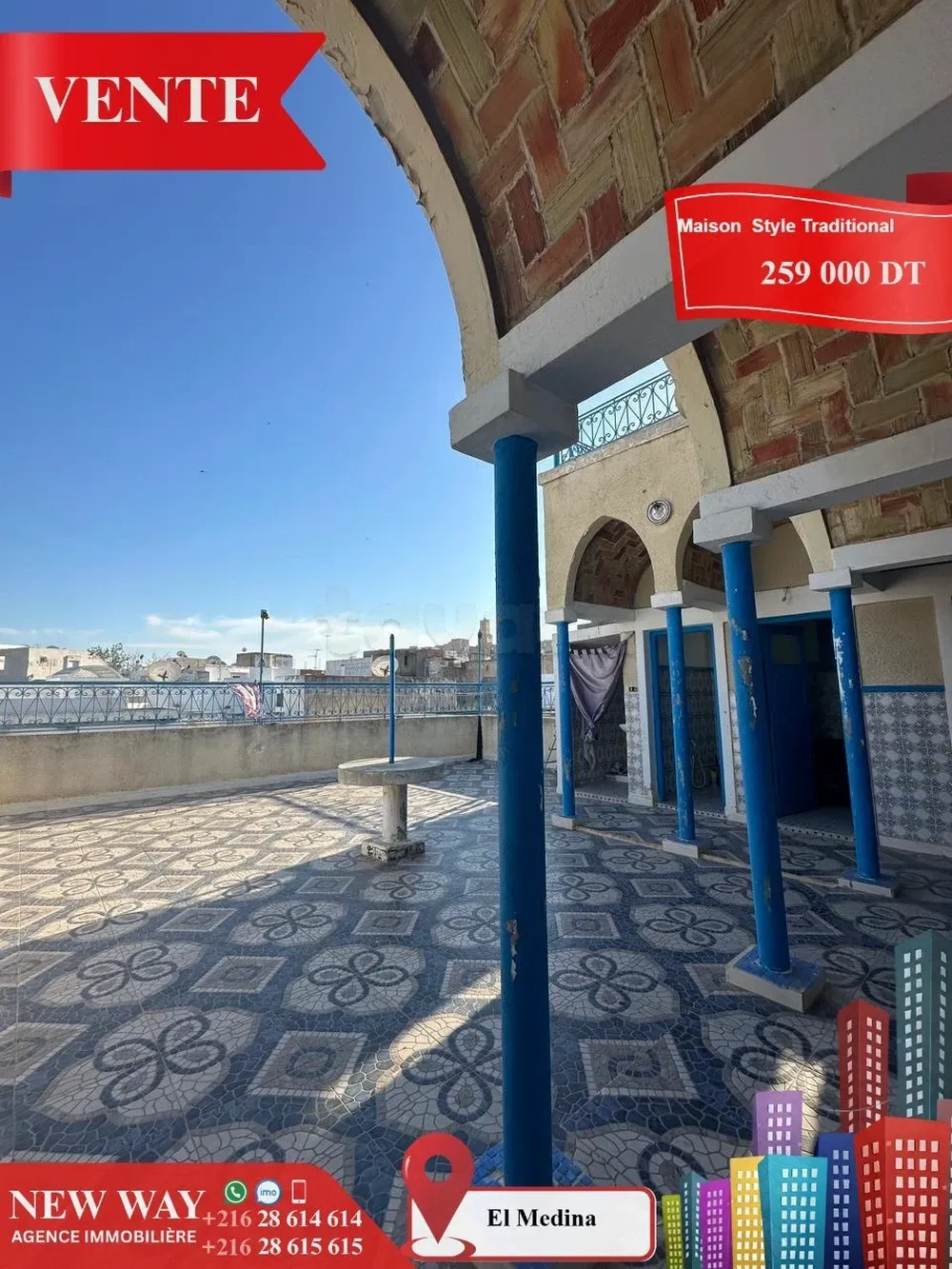 Maison style traditionnel à El Médina Sousse