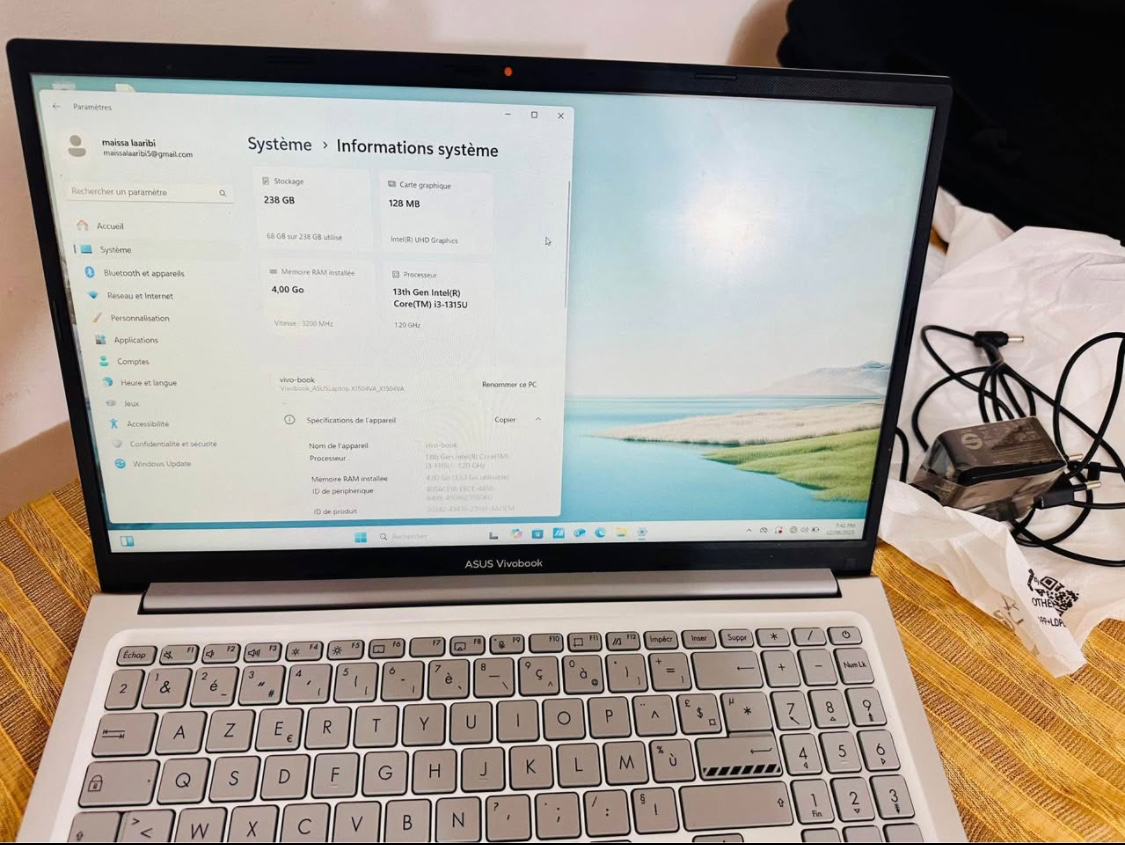 A vendre pc Asus Vivobook 13th generation