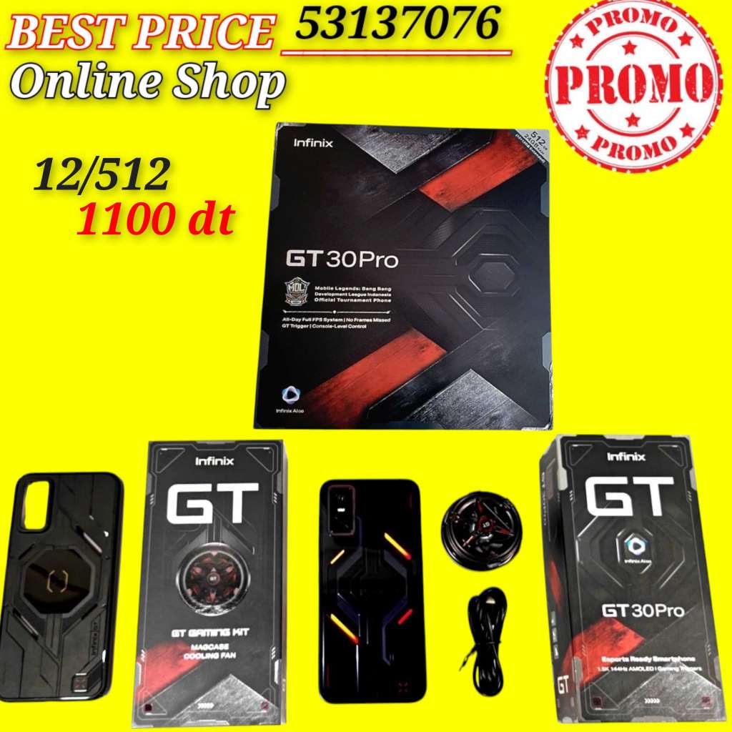 Infinix GT 30 PRO 5G (12+12/512 ) Cacheté paquet fermé #Validé✔️