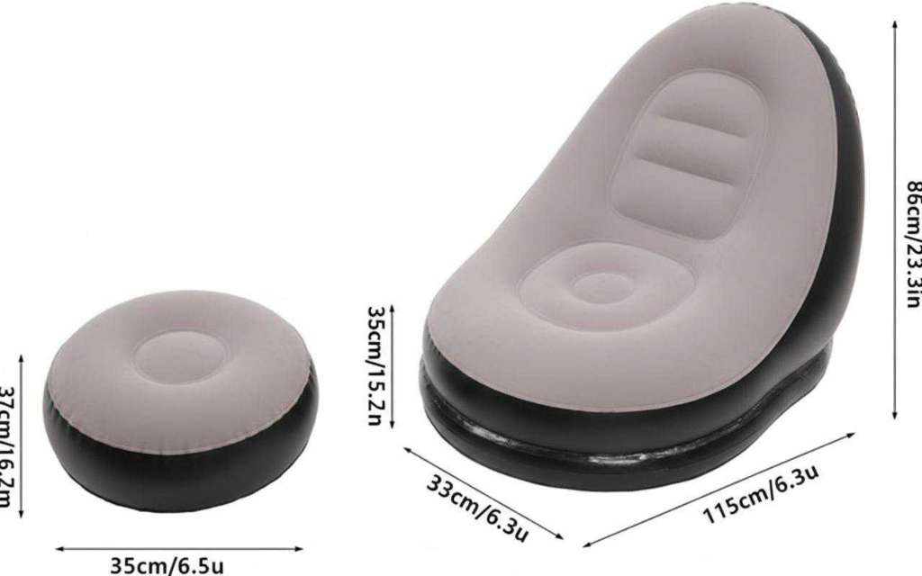 Canapé Gonflable Confortable avec pouf