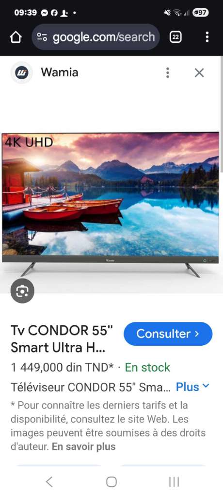 Tv condor smart quasi neuf AV