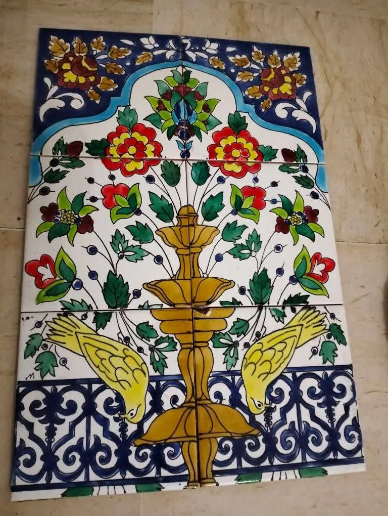 6 pièces carré de faïence traditionnelle 