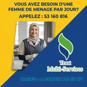 femme de menage par jour a ennasr