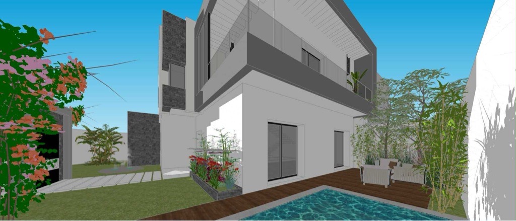 đĄ Ă vendre : Duplex S+5 haut standing SUR PLAN avec piscine, jardin et double garage