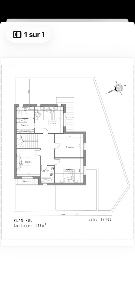 đĄ Ă vendre : Duplex S+5 haut standing SUR PLAN avec piscine, jardin et double garage