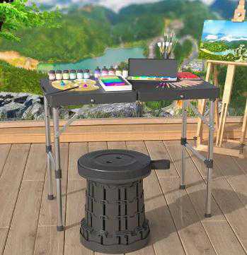 Ensemble de table et tabourets pliants