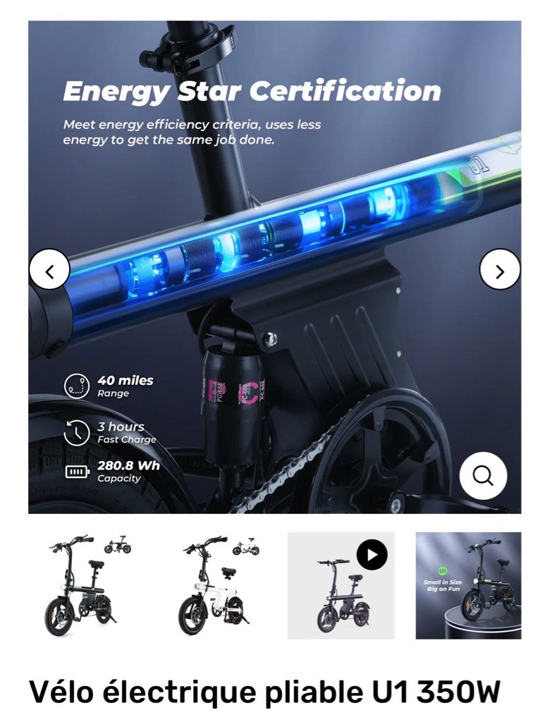Vélo électrique pliable 